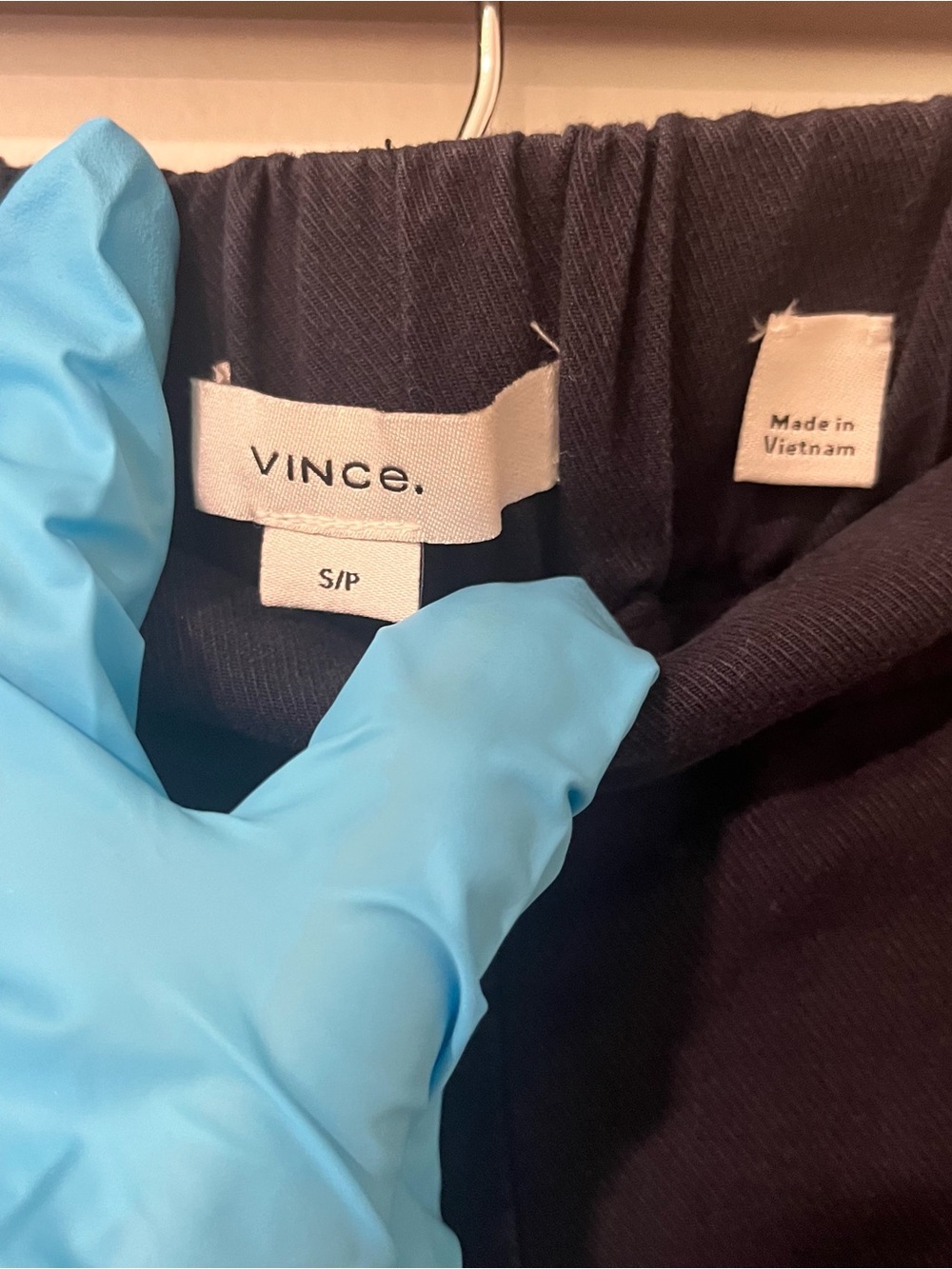 Vince 100% Cotton Navy Pintuck Pull-On Cropped Pants S Petite - Picture 4 of 9